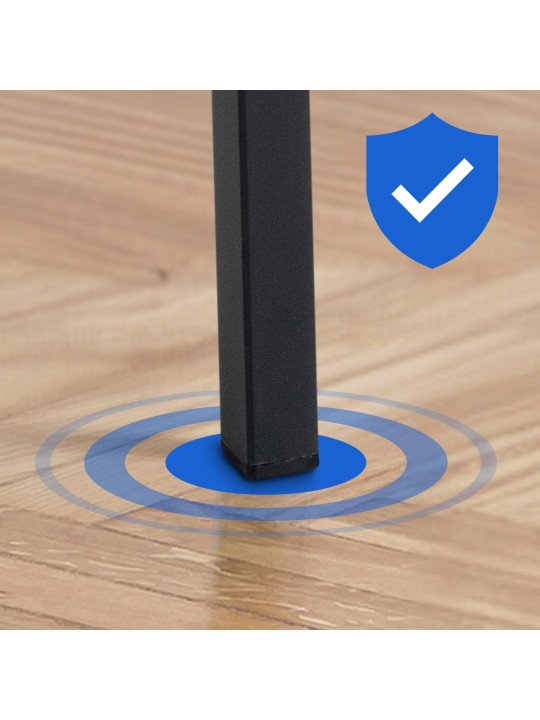 Scaun de bar din material Damaso B cu cadru de 4 picioare, maro