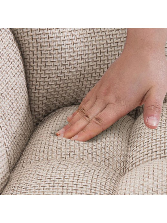 Scaun de bar din material Damaso B cu cadru de 4 picioare, fildeș