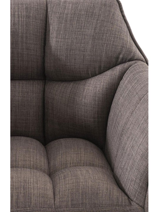 Scaun de bar din material Damaso B cu cadru de 4 picioare, gri