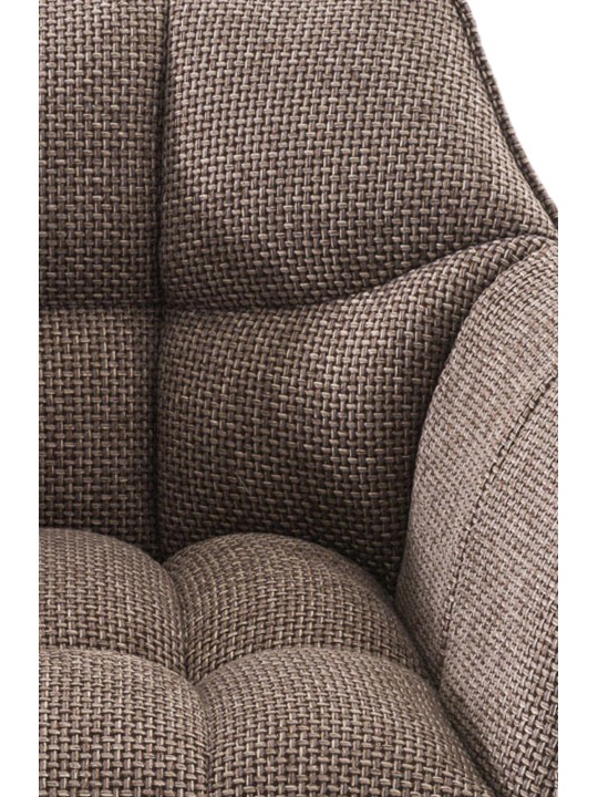 Scaun de bar din material Damaso B cu cadru de 4 picioare, maro pământiu