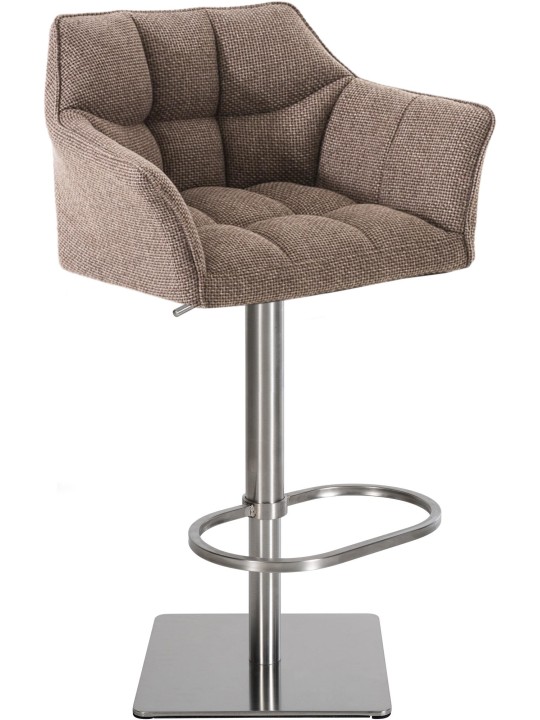 Scaun de bar Damaso E stofa, maro pământiu