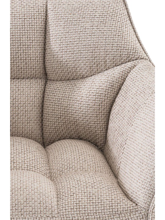 Scaun de bar Damaso E stofa, fildeș