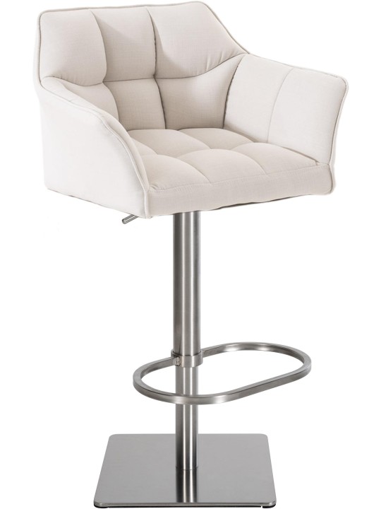 Scaun de bar Damaso E stofa, alb