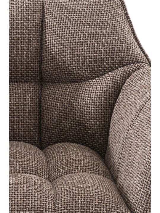 Scaun de bar Damaso B stofa, maro pământiu