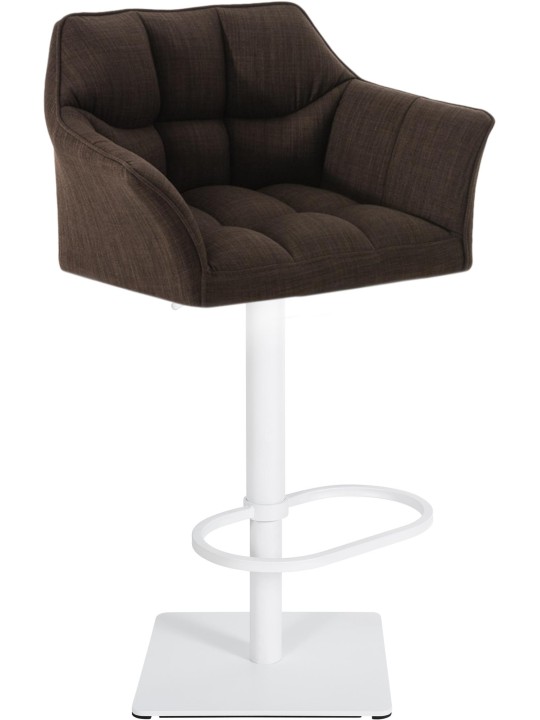 Scaun de bar Damaso W stofa, maro