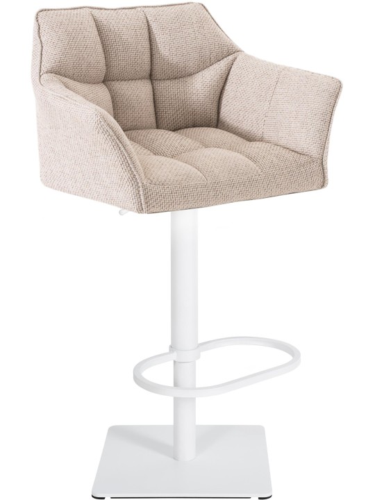 Scaun de bar Damaso W stofa, fildeș