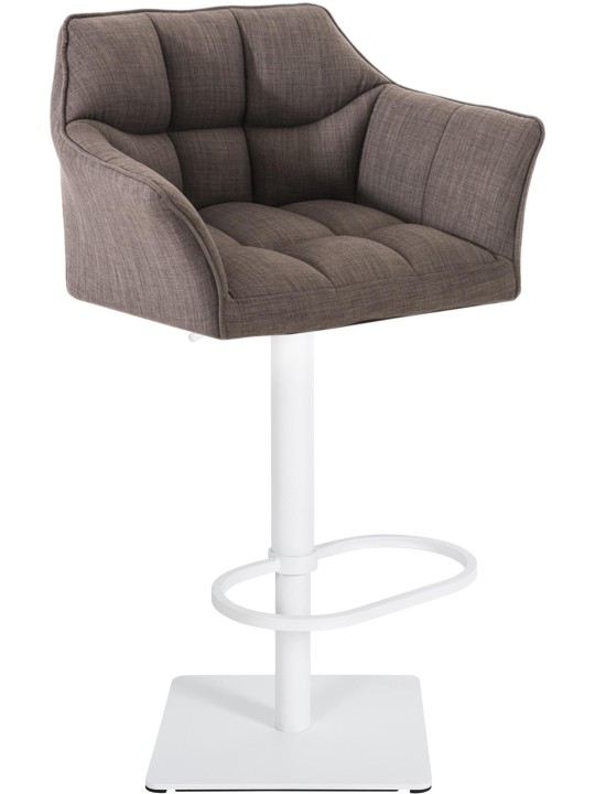 Scaun de bar Damaso W stofa, gri