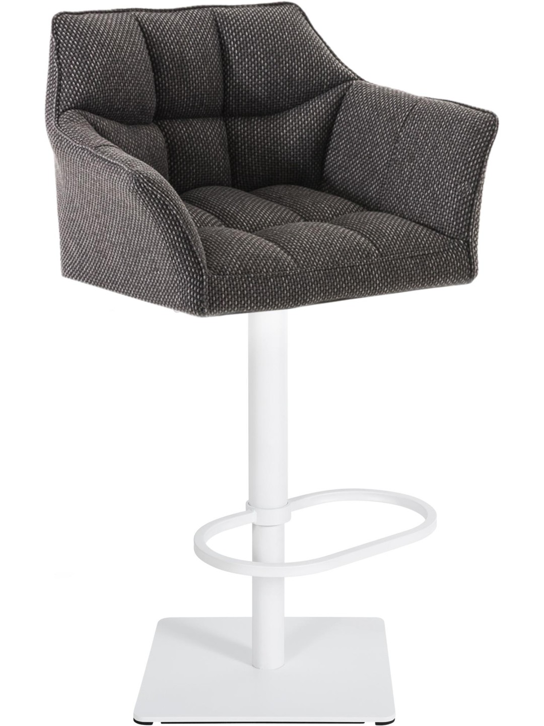 Scaun de bar Damaso W stofa, gri titan