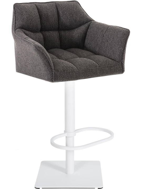 Scaun de bar Damaso W stofa, gri titan