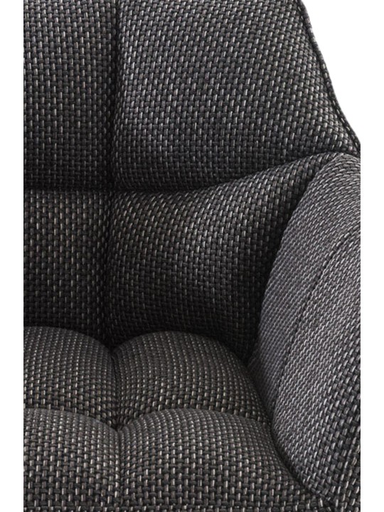 Scaun de bar Damaso W stofa, gri titan