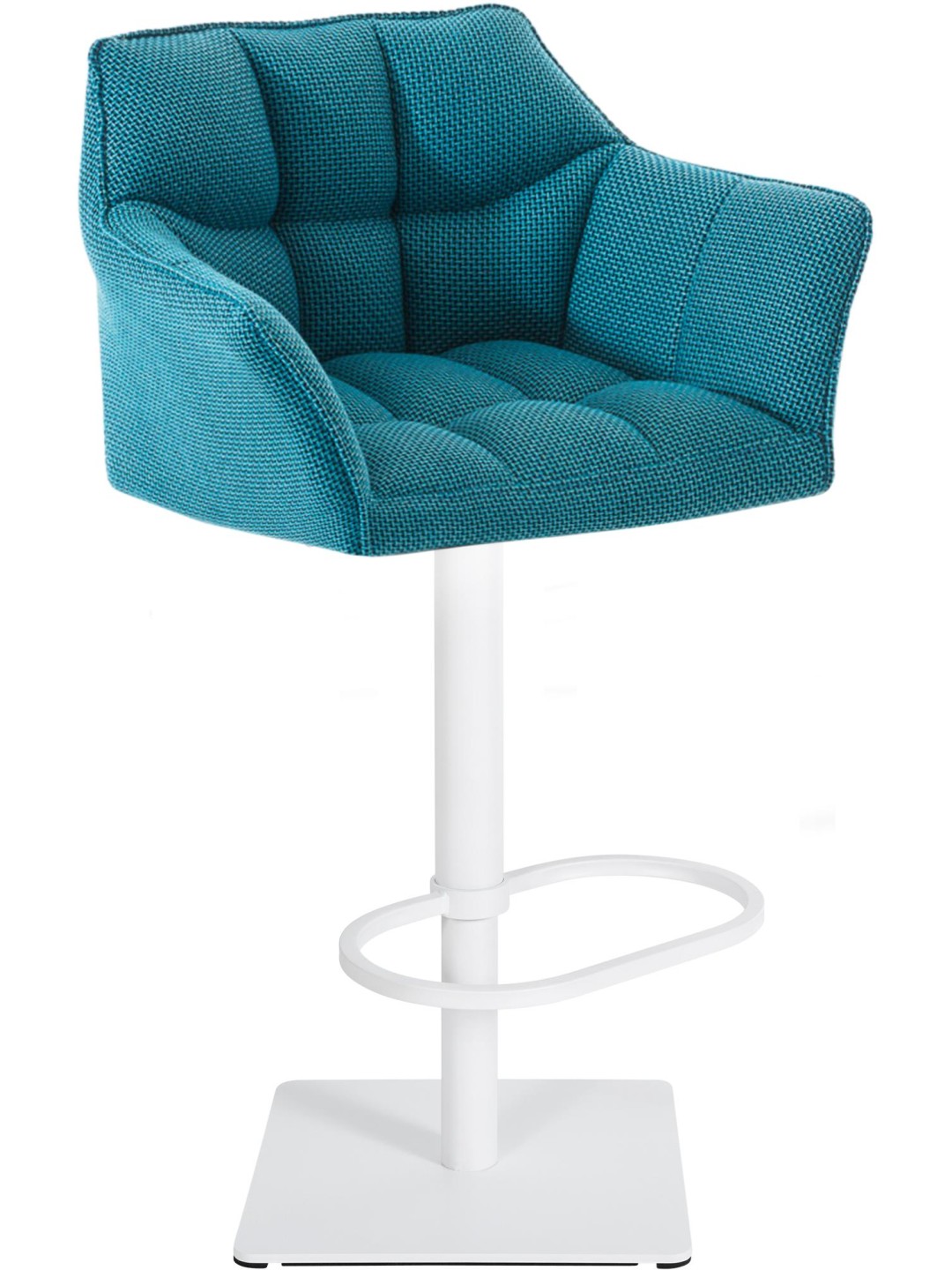 Scaun de bar Damaso W stofa, turcoaz