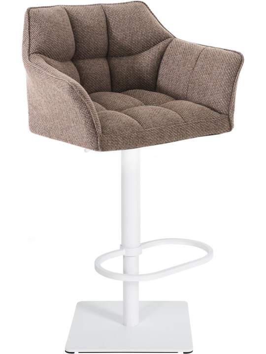 Scaun de bar Damaso W stofa, maro pământiu