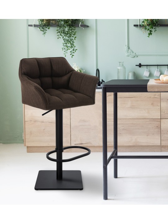 Set 2 taburete de bar stofa Damaso, maro