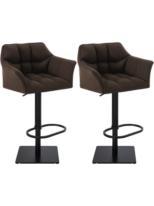 Set 2 taburete de bar stofa Damaso, maro