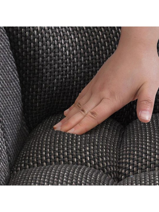 Set 2 taburete de bar stofa Damaso, gri titan