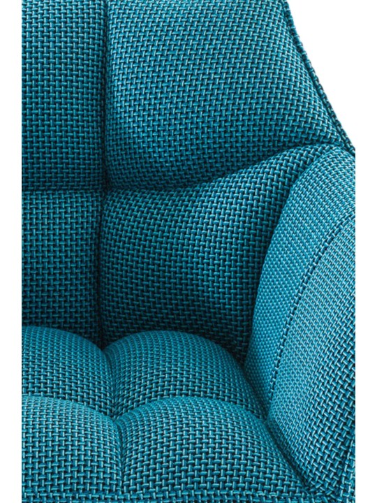 Set 2 taburete de bar stofa Damaso, turcoaz