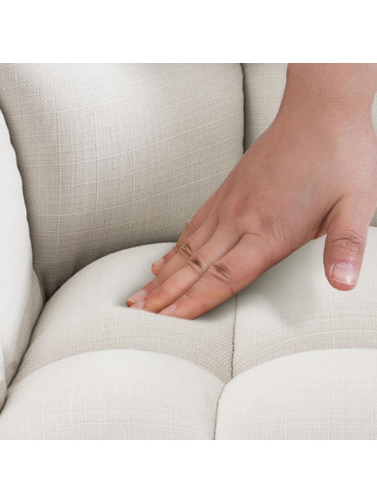 Set 2 taburete de bar stofa Damaso, alb