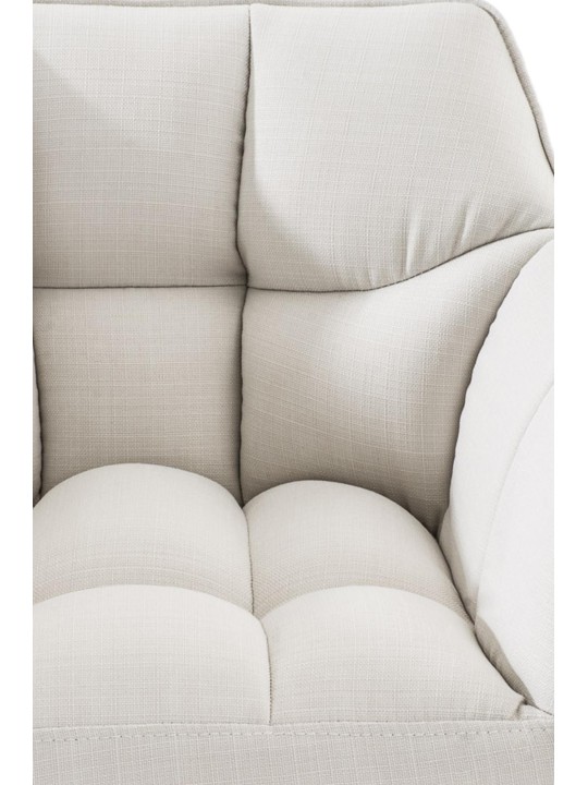 Set 2 taburete de bar tesatura Damaso inox, alb