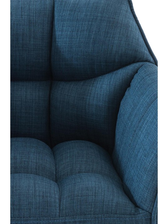 Set 2 taburete de bar tesatura Damaso inox, albastru