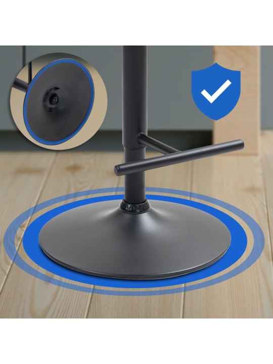 Scaun de bar Damar imitatie piele, gri