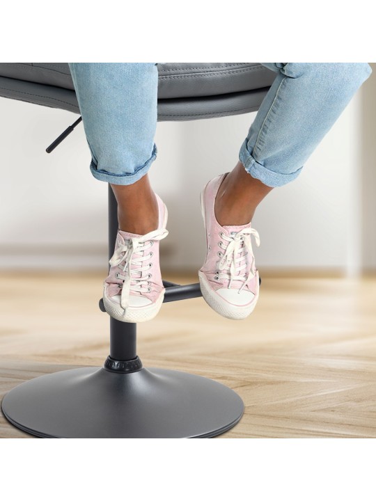 Scaun de bar Damar imitatie piele, gri