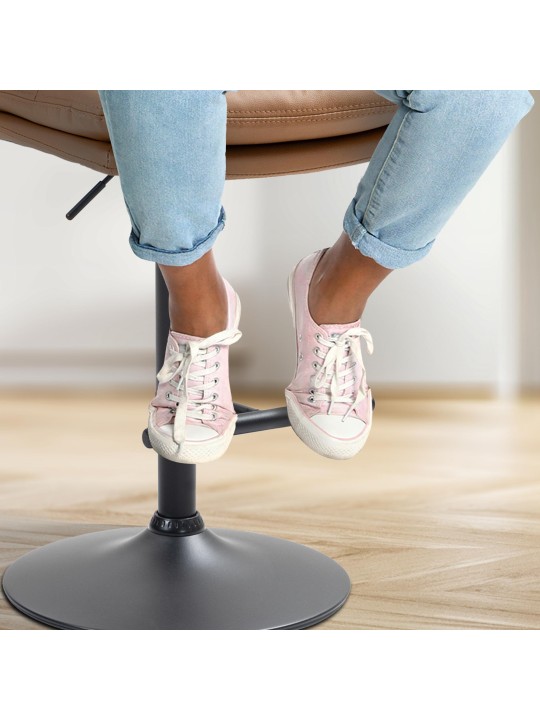 Scaun de bar Damar imitatie piele, maro deschis