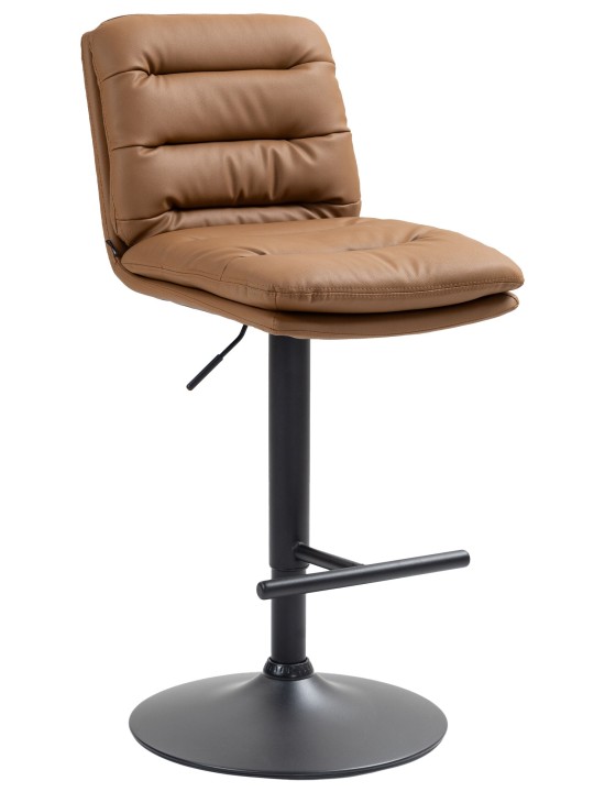 Scaun de bar Damar imitatie piele, maro deschis