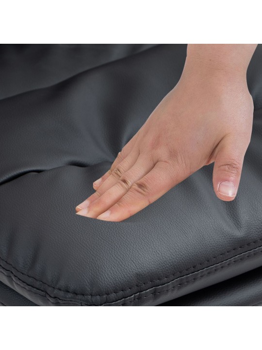 Scaun de bar Damar imitatie piele crom, negru