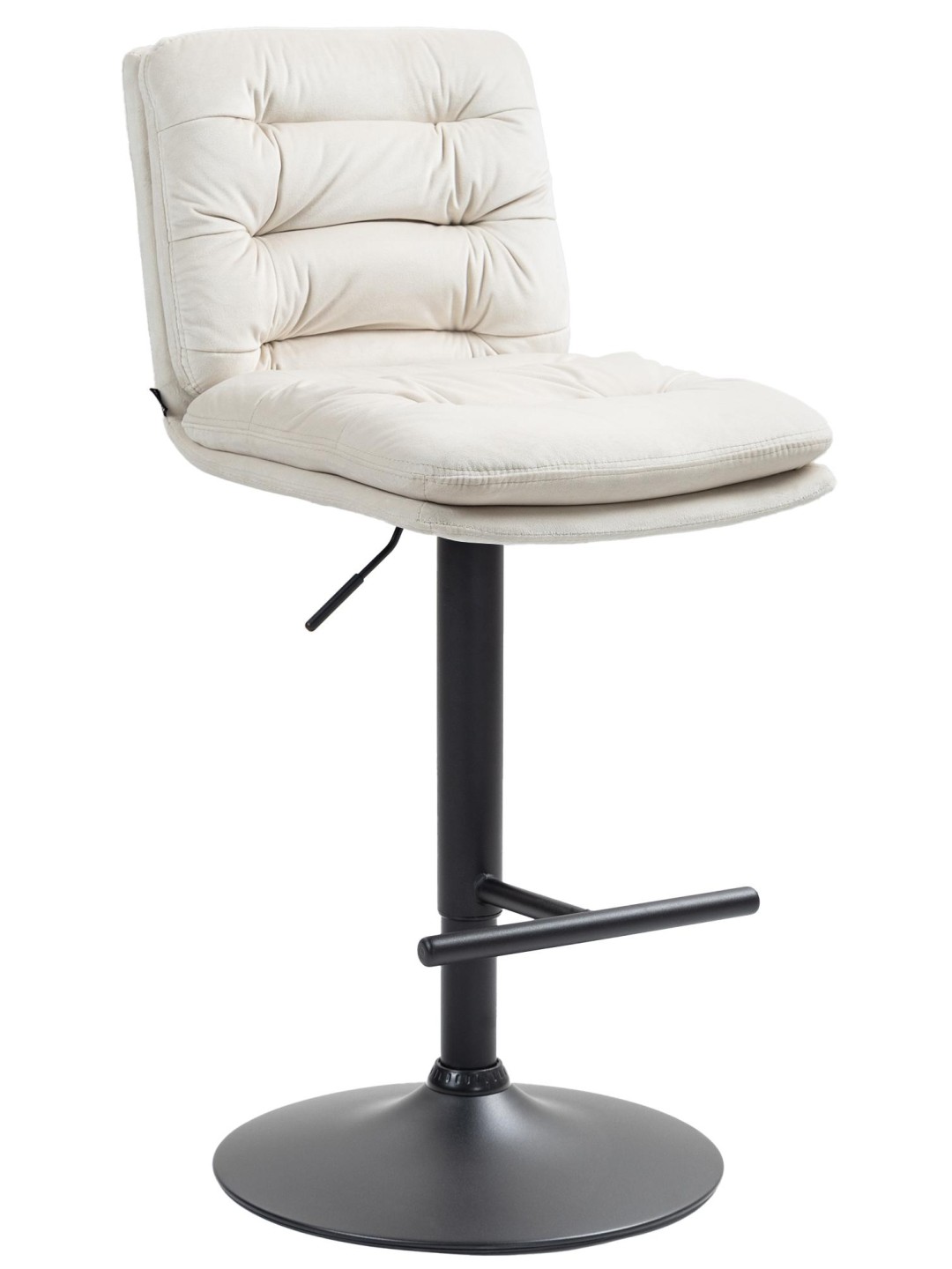 Scaun de bar Damar catifea, crem