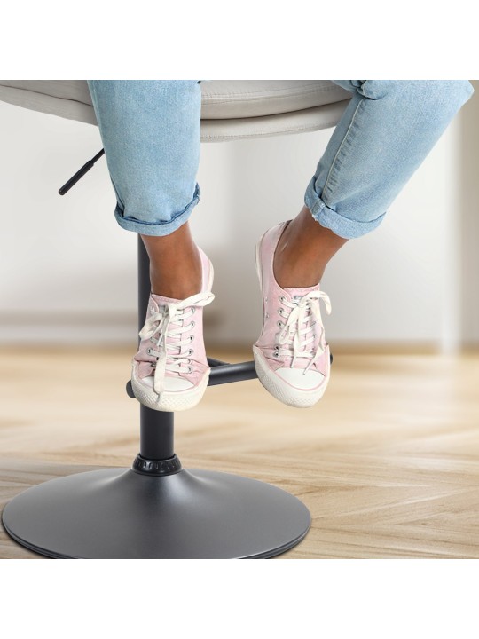 Scaun de bar Damar catifea, crem