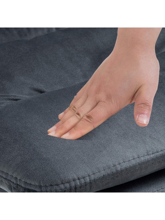 Scaun de bar Damar catifea crom, gri închis