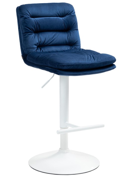 Scaun de bar Damar catifea, albastru