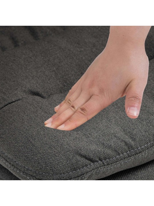 Scaun de bar stofa Damar, gri închis