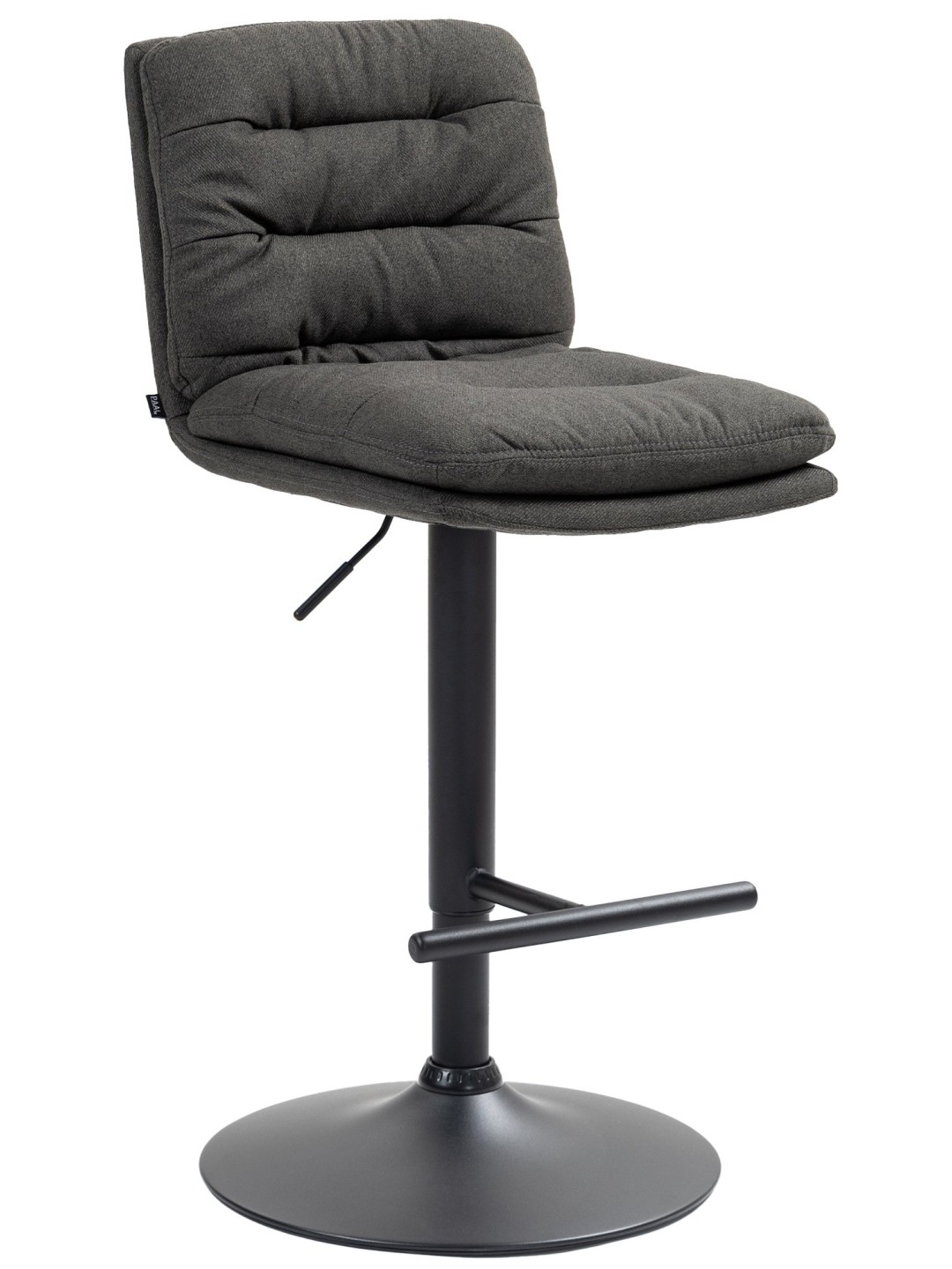 Scaun de bar stofa Damar, gri închis