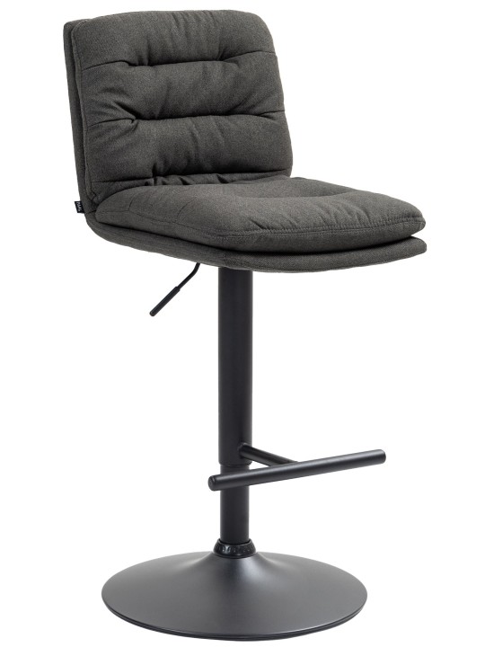 Scaun de bar stofa Damar, gri închis