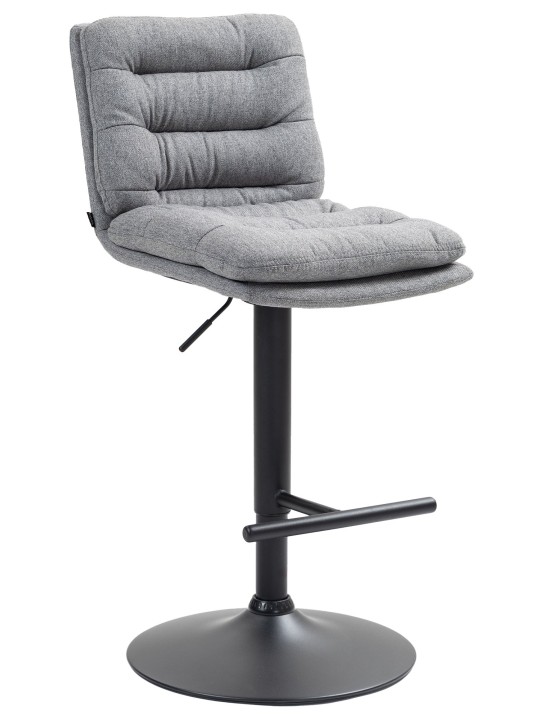 Scaun de bar stofa Damar, gri