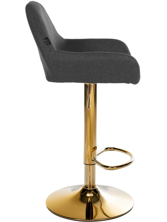 Scaun de bar Braga Gold stofa, negru