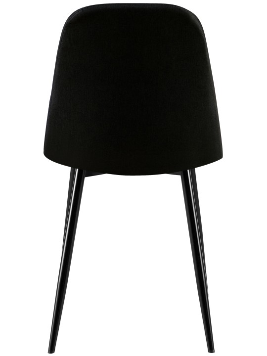 Set 4 scaune din material Giverny, negru