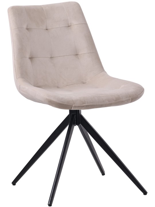 Scaun de sufragerie din catifea Merna, crem Scaun de sufragerie din catifea Merna, crem