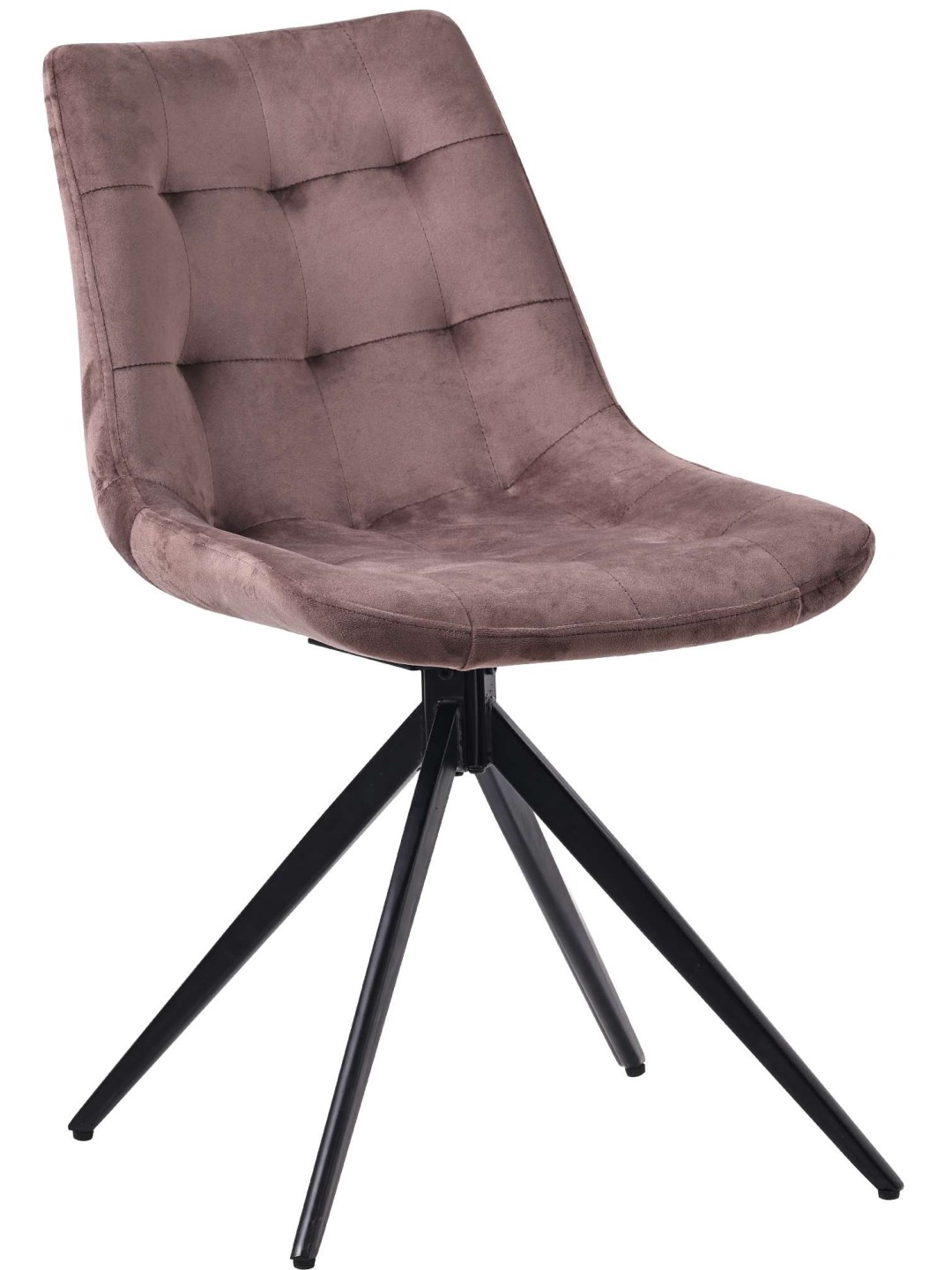 Scaun de sufragerie din catifea Merna, maro