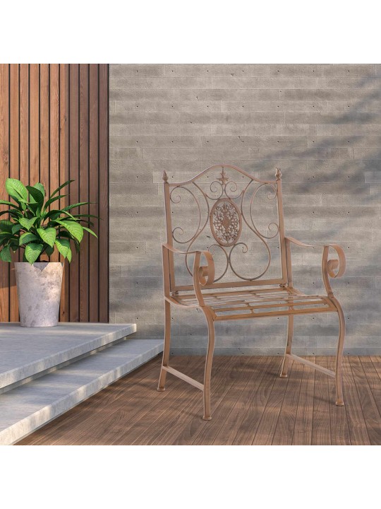 Set 2 scaune de gradina Punjab, maro antic