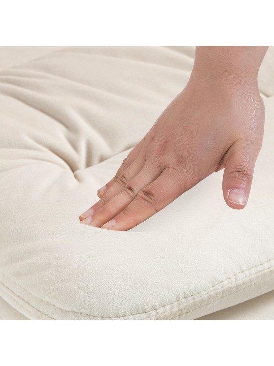 Set 2 taburete de bar Damar catifea, crem