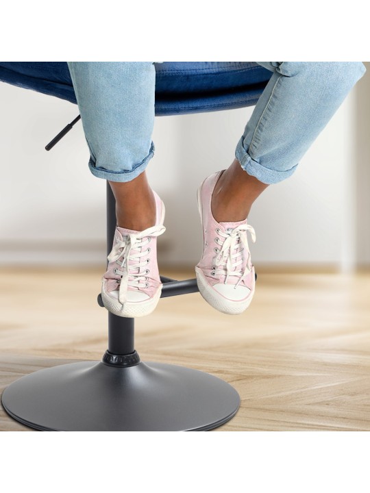 Set 2 taburete de bar Damar catifea, albastru Set 2 taburete de bar Damar catifea, albastru