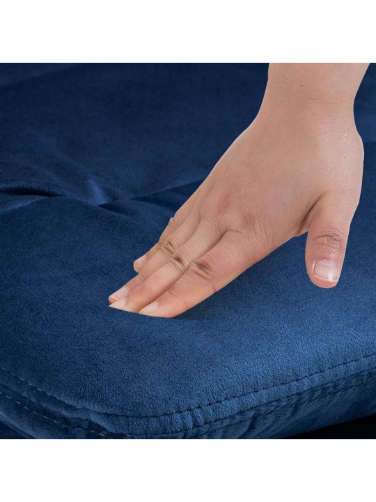 Set 2 taburete de bar Damar catifea, albastru Set 2 taburete de bar Damar catifea, albastru