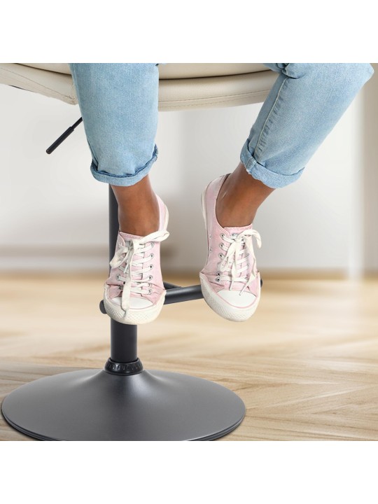 Set 2 taburete de bar Damar imitatie piele, crem