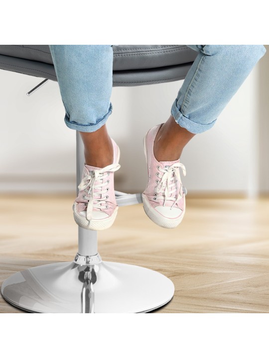 Set 2 taburete de bar Damar imitatie piele crom, gri Set 2 taburete de bar Damar imitatie piele crom, gri