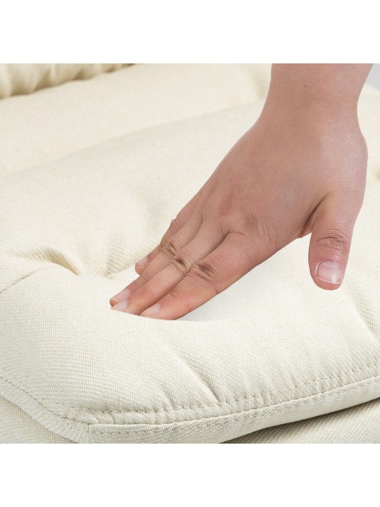 Set 2 taburete de bar stofa Damar, crem