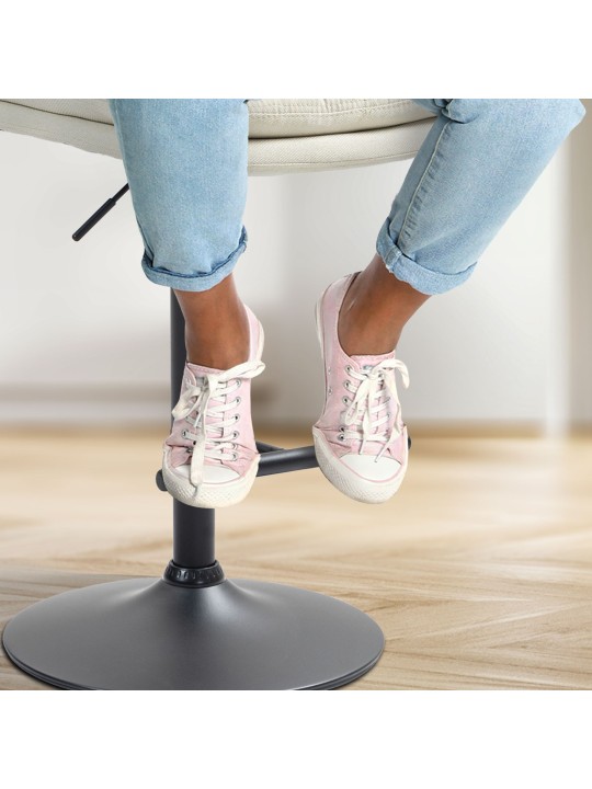 Set 2 taburete de bar stofa Damar, crem