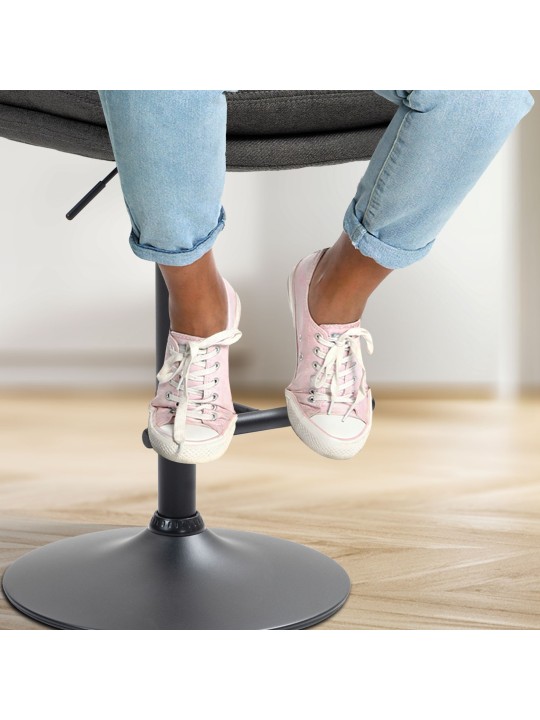 Set 2 taburete de bar stofa Damar, gri închis Set 2 taburete de bar stofa Damar, gri închis