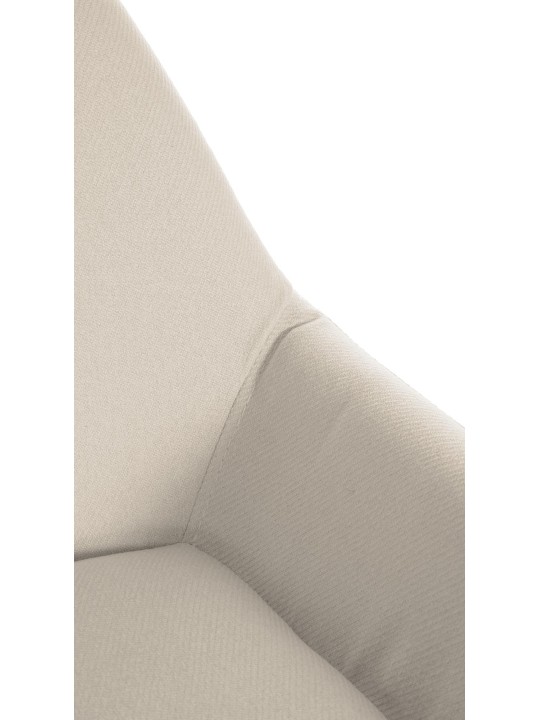 Set 2 taburete de bar Braga Gold Fabric, crem